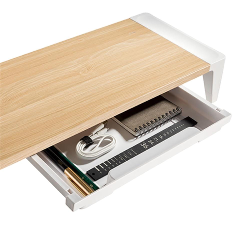 ที่วางจอพร้อมลิ้นชัก WORKSCAPE WAH-00014 สี NATURAL/ขาว