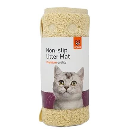 แผ่นดักทรายแมว FOFOS PREMIUM CAT NON-SLIP MAT สีครีม_0
