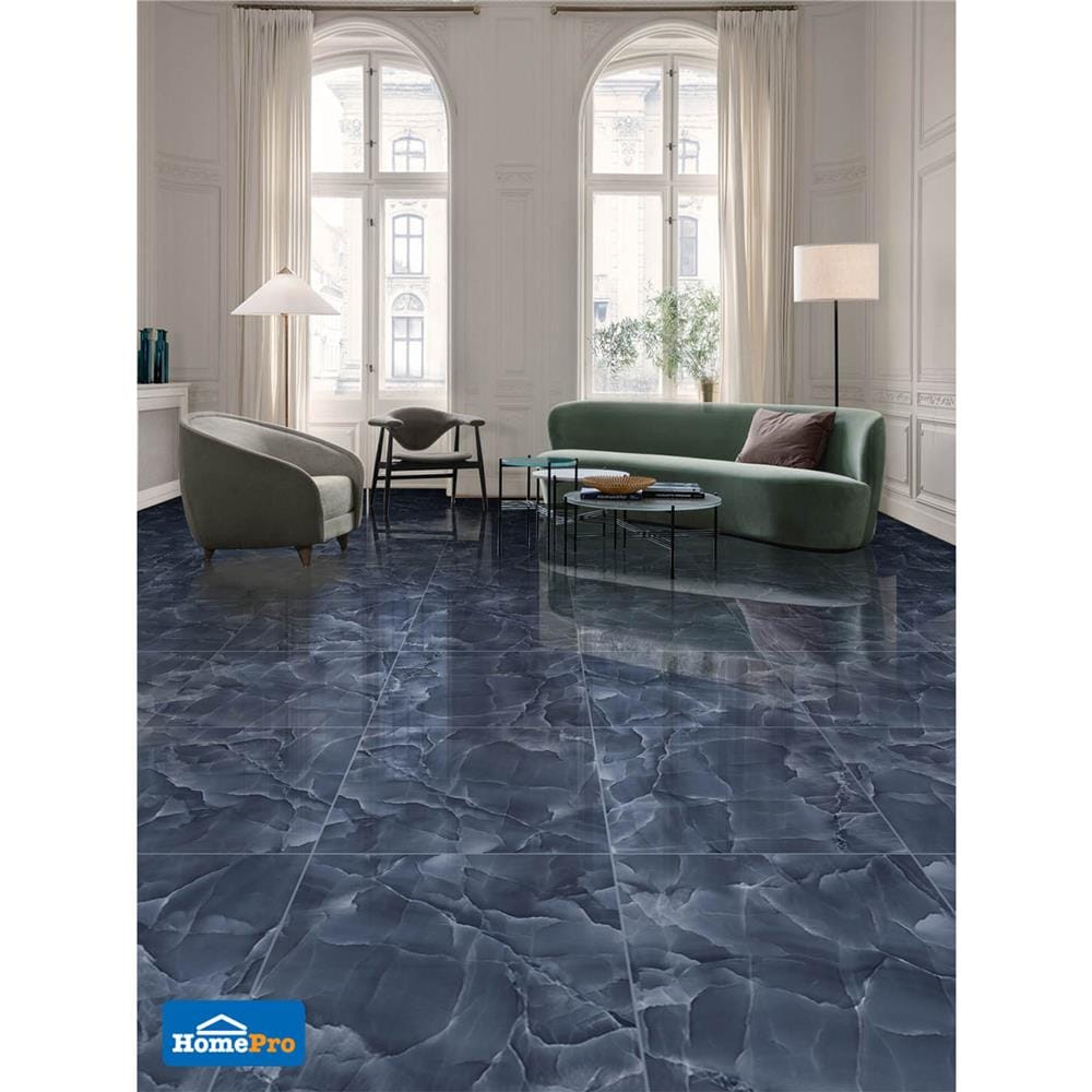 กระเบื้องพื้นพอร์ซเลน 60x60 ซม. TARA เบอร์รี่ บลู A 1.44 ตร.ม.