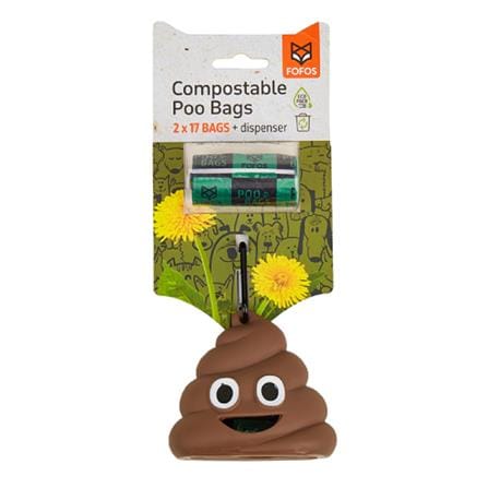 กระเป๋าเก็บมูลสัตว์เลี้ยง พร้อมถุงรีฟีล FOFOS COMPOSTABLE POO BAGS (34 ใบ)_0