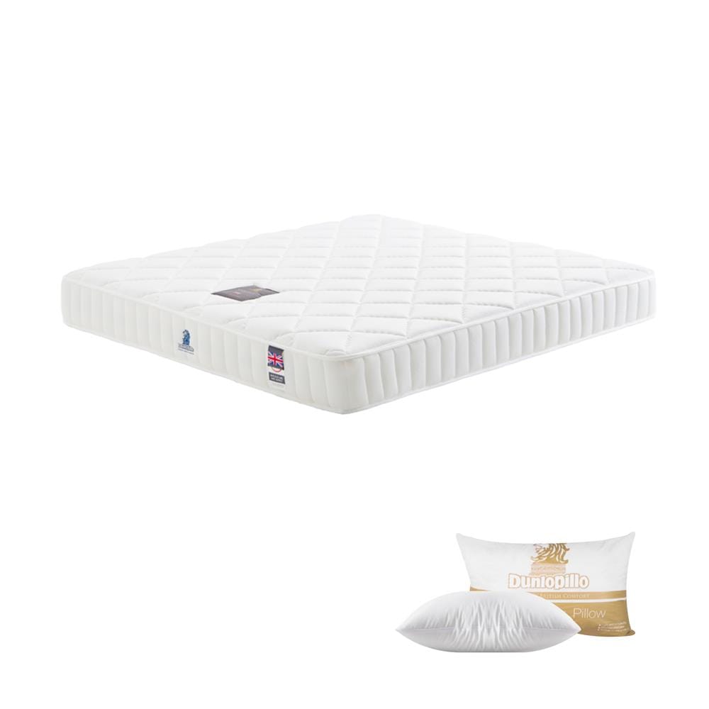 ที่นอนสปริง 6 ฟุต DUNLOPILLO รุ่น RADIANCE พร้อมหมอนหนุน 2 ชิ้น