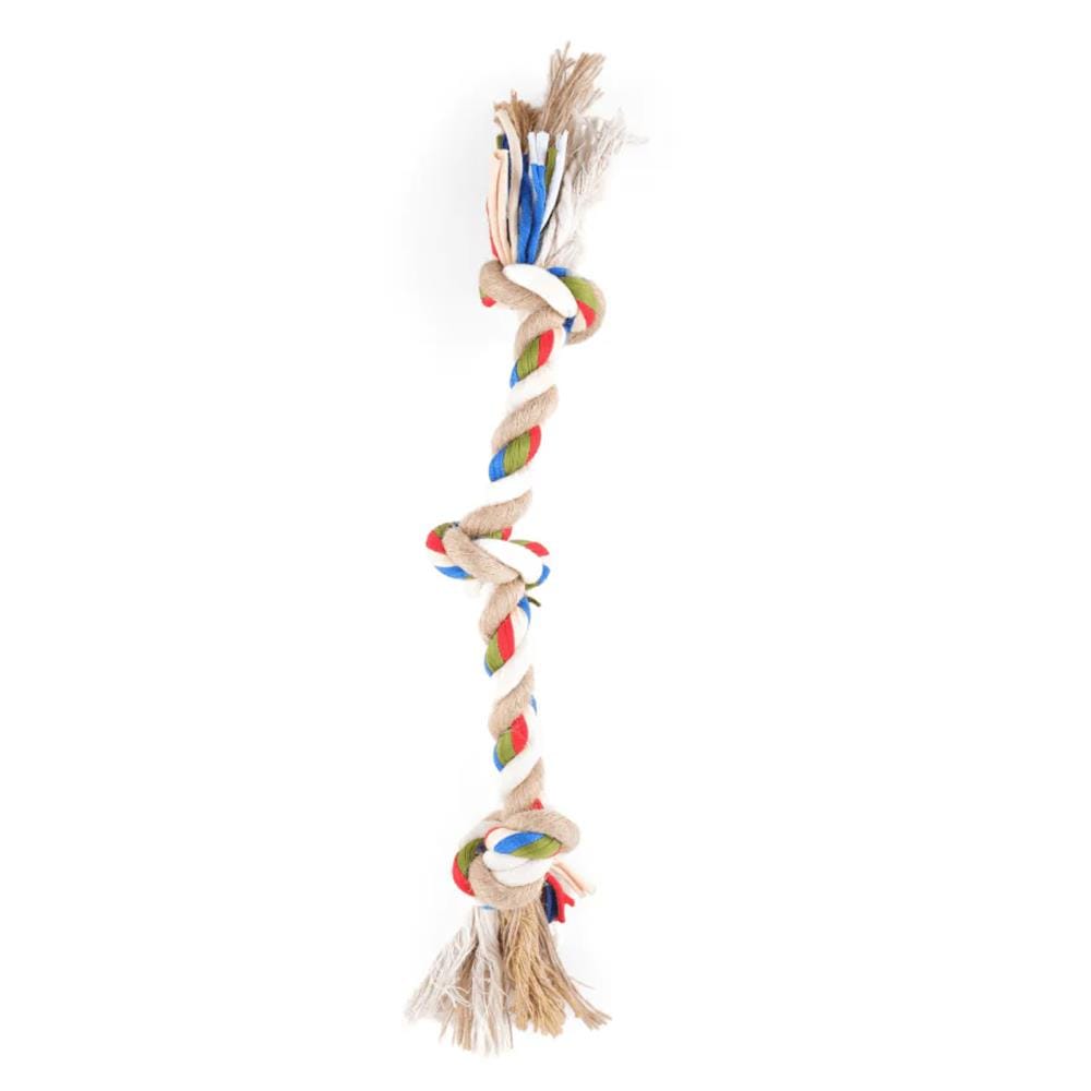 ของเล่นสุนัข FOFOS DOG FLOSSY 3 KNOTS ROPE TOY