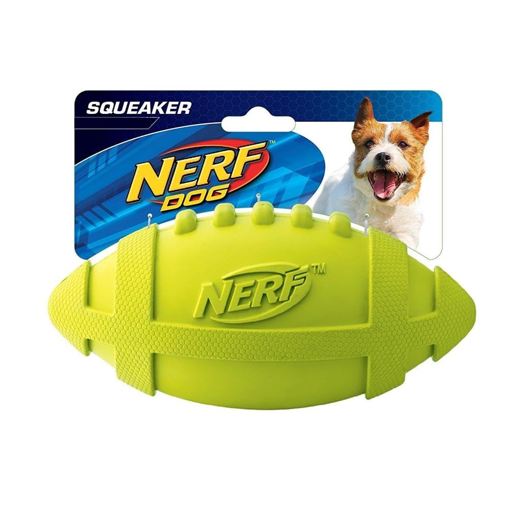 ของเล่นลูกบอลสุนัข NERF DOG RUBBER FOOTBALL MEDIUM 7 นิ้ว