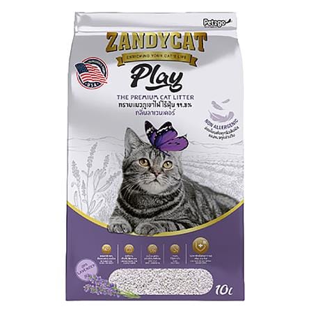 ทรายแมวภูเขาไฟ ZANDYCAT สูตรอ่อนโยน กลิ่นลาเวนเดอร์ 10 ลิตร_0