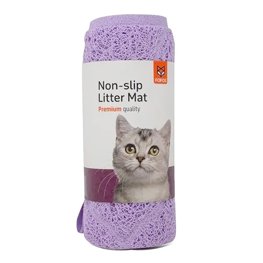 แผ่นดักทรายแมว FOFOS PREMIUM CAT NON-SLIP MAT สีม่วง