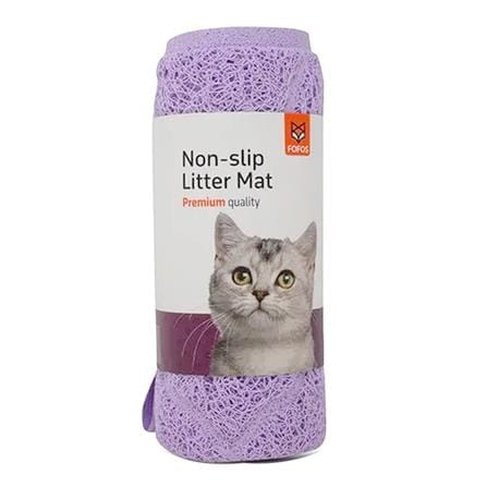 แผ่นดักทรายแมว FOFOS PREMIUM CAT NON-SLIP MAT สีม่วง