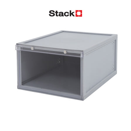 กล่องรองเท้า STACKO MAGNETIC LOCK MONO 28X37X18.3 ซม. สีเทา_1