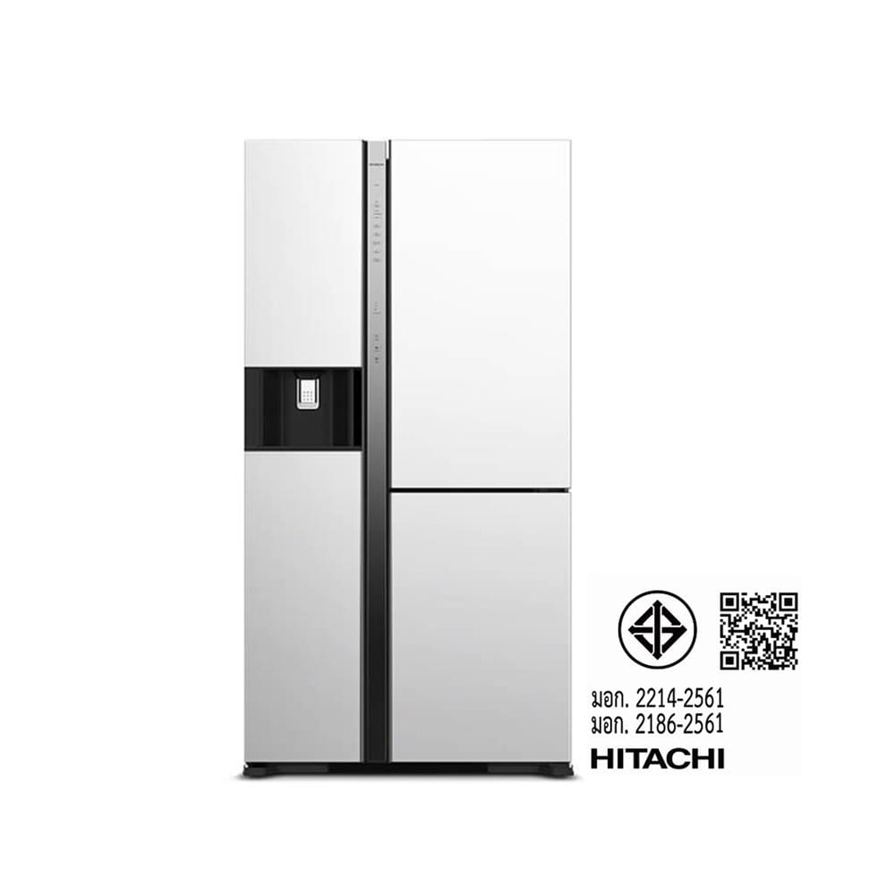 ตู้เย็น SIDE BY SIDE HITACHI R-MX600GVTH1 MGW 20.1 คิว กระจกขาว อินเวอร์เตอร์