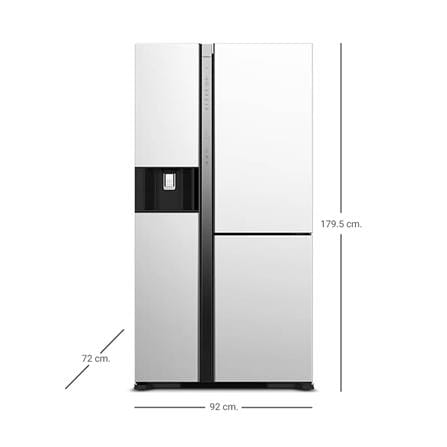 ตู้เย็น SIDE BY SIDE HITACHI R-MX600GVTH1 MGW 20.1 คิว กระจกขาว อินเวอร์เตอร์_5