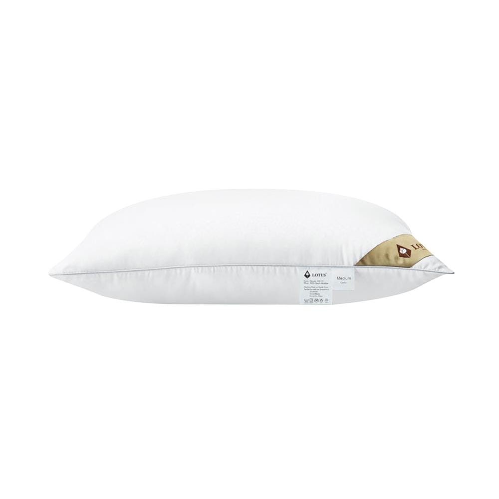 หมอนหนุน ไมโครไฟเบอร์ LOTUS MICROFIBER MEDIUM 20x30 นิ้ว สีขาว