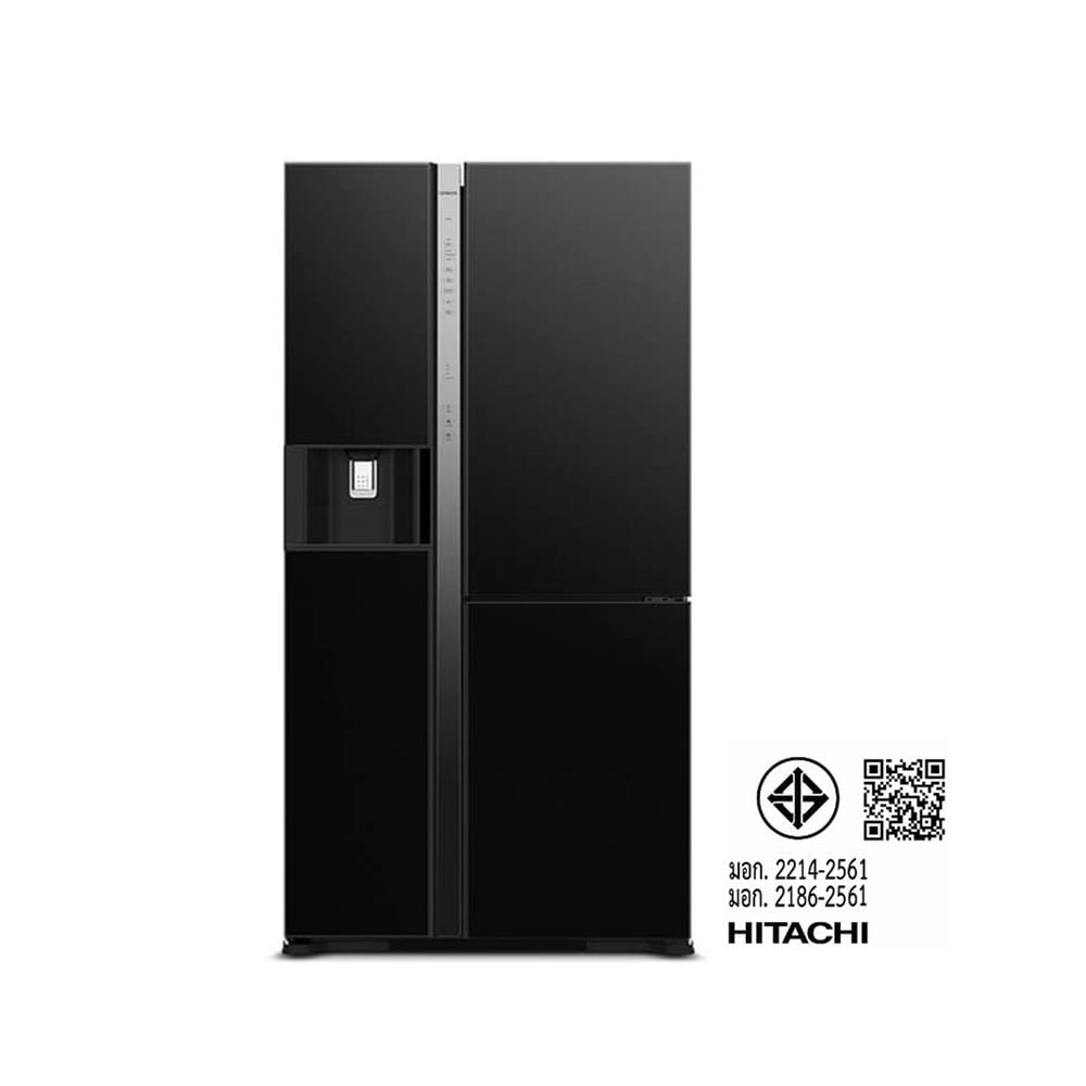 ตู้เย็น SIDE BY SIDE HITACHI R-MX600GVTH1 GBK 20.1 คิว กระจกดำ อินเวอร์เตอร์