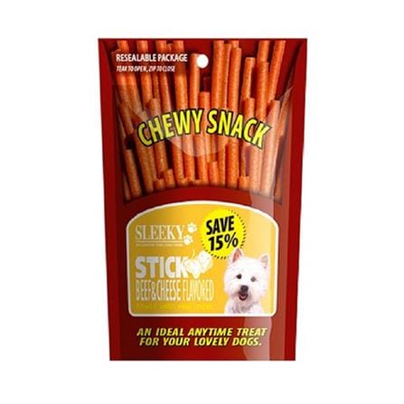 ขนมสุนัข SLEEKY CHEW STICK CHEESE AND BEEF FLAVOR 175 ก._0