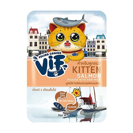 อาหารเปียกแมว VIF KITTEN K4 SALMON MOUSSE WITH GOAT MILK 75 ก._0