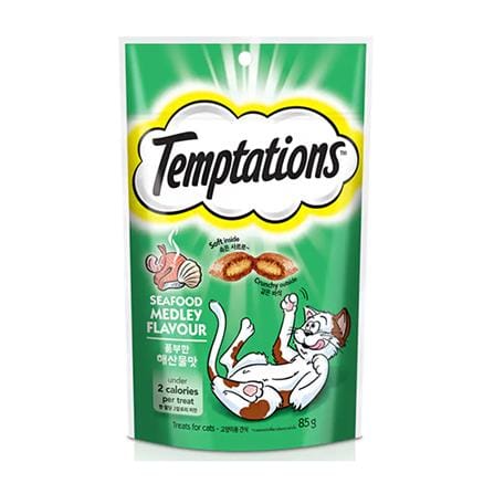 ขนมแมว TEMPTATIONS SEAFOOD MEDLEY FLAVOUR 85 ก._0