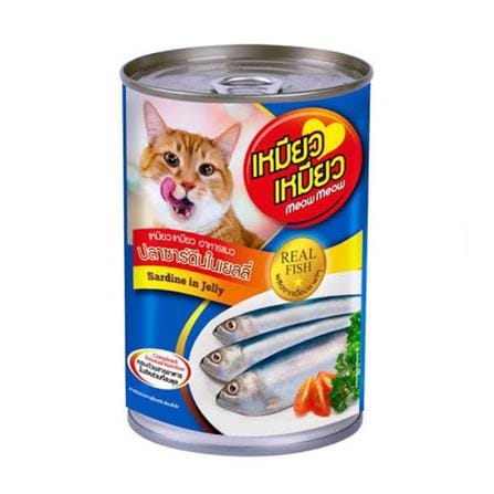 อาหารเปียกแมว MEOW MEOW SARDINE IN JELLY 400 ก._0