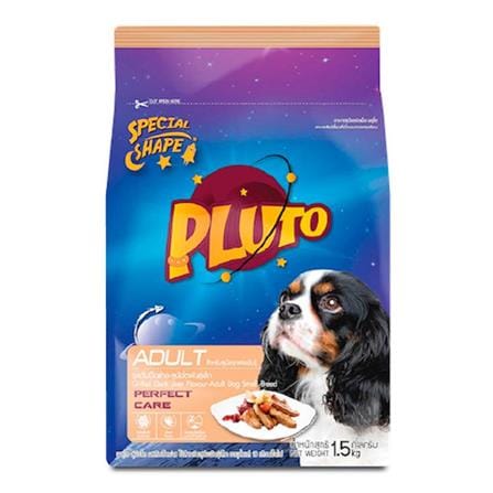 อาหารสุนัข PLUTO ADULT SMALL BREED GRILLED DUCK LIVER  1.5 กก.