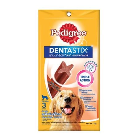 ขนมขัดฟันสุนัข PEDIGREE DENTA STIX พันธุ์ใหญ่ รสเนื้อรมควัน 112 ก._0