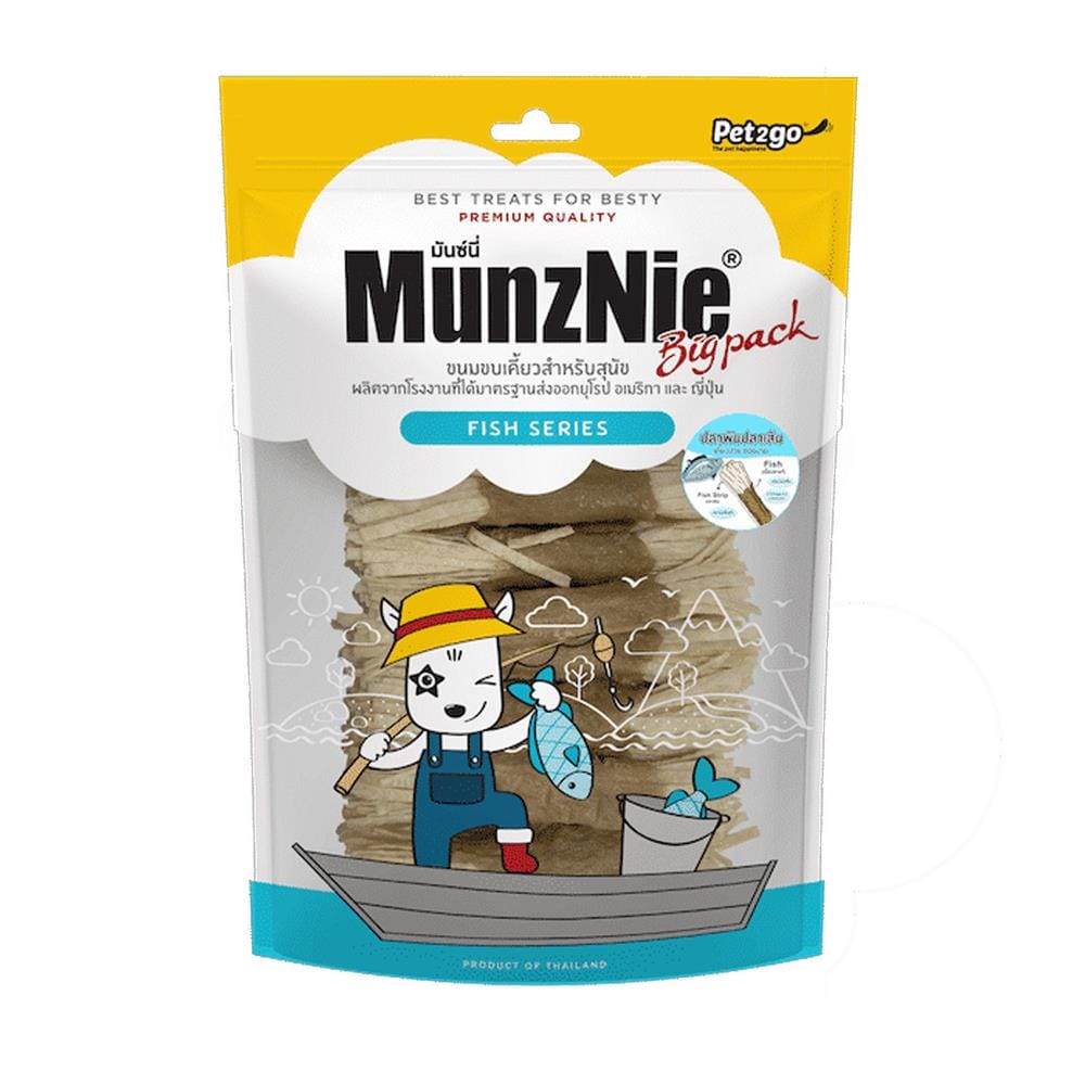 ขนมสุนัข MUNZNIE S/F FISH JERKY WRAPFISH 250 ก.