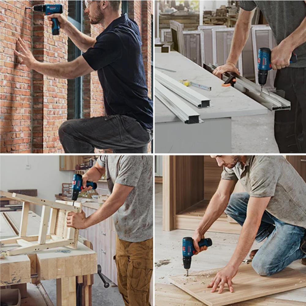สว่านกระแทกไร้สาย BOSCH GSB120-LI 12 โวลต์ (พร้อมแบตเตอรี่ และอุปกรณ์เสริม 23 ชิ้น)