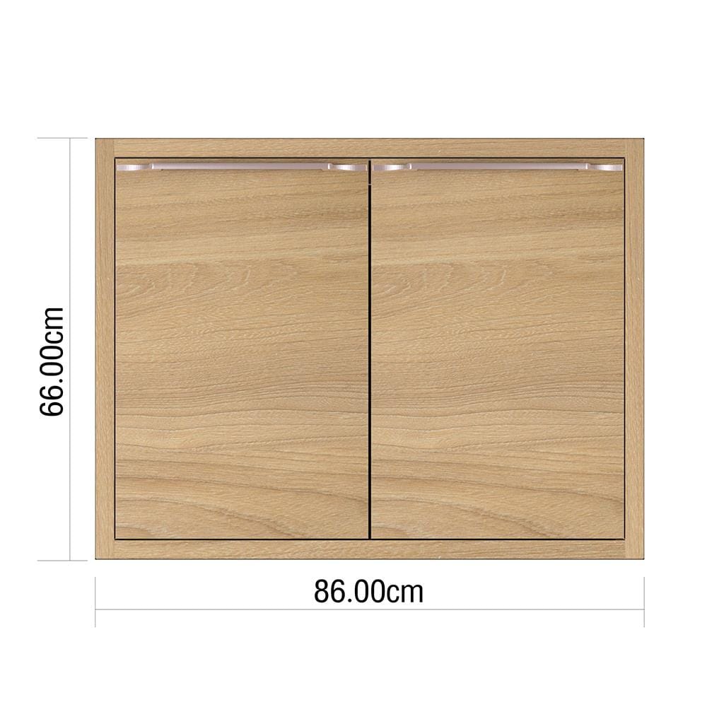 หน้าบานคู่ KIZTCHO LUCIDA 86x66 ซม. Honey Oak