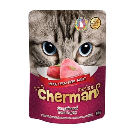 อาหารเปียกแมว CHERMAN ปลาทูน่าในเจลลี่ 85 ก._0