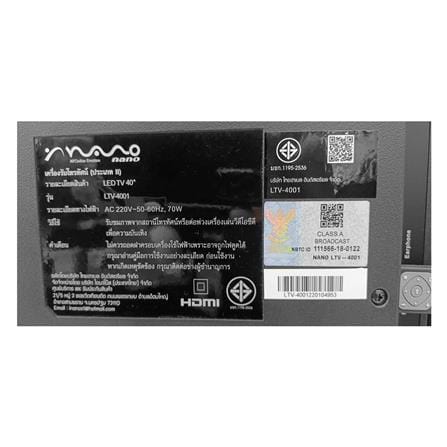 ทีวีแอลอีดี 40 นิ้ว NANO (FULL HD, LED, DIGITAL TV) LTV4001N_1