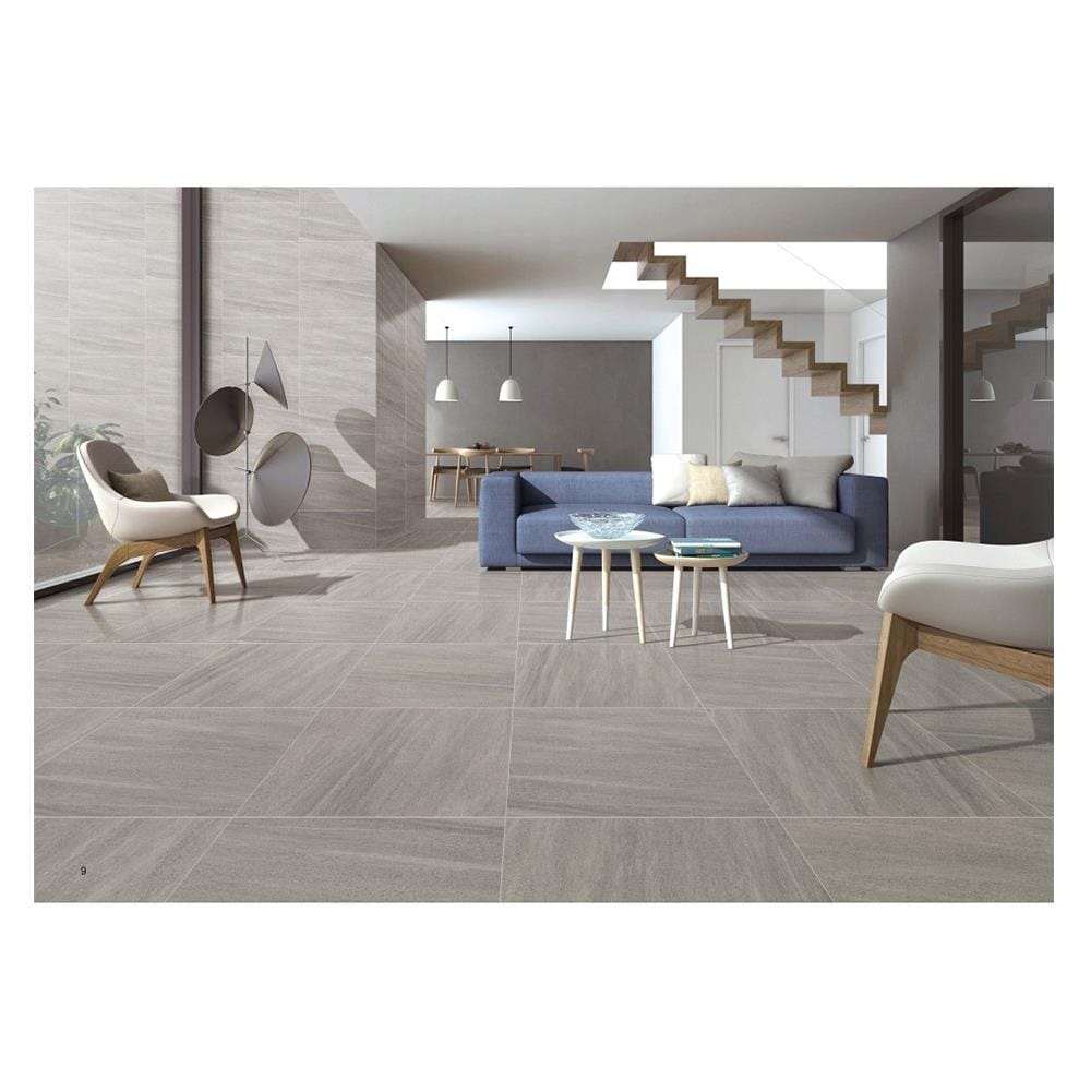 กระเบื้องพื้นพอร์ซเลน 30x60 ซม. CAMPANA บีทูมินัส บลองโค เทา PM 1.44M2