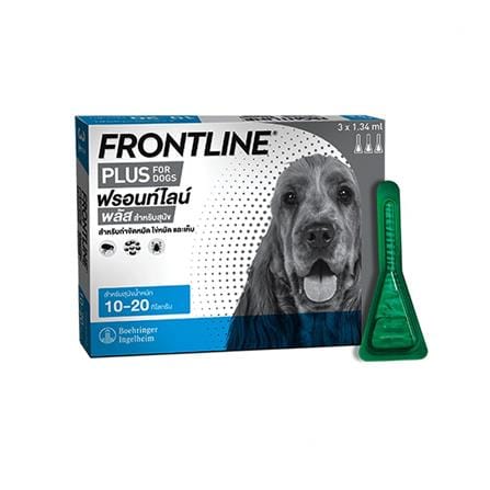 ยาหยอดกำจัดเห็บหมัดสุนัข น้ำหนัก 10-20 กก. FRONTLINE PLUS ไซซ์ M_0