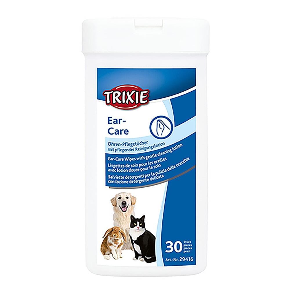 ผ้าเปียกเช็ดหูสัตว์เลี้ยง TRIXIE 176 ก. แพ็ก 30 แผ่น