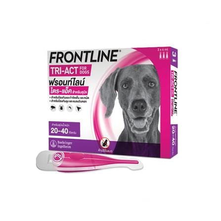 ยาหยอดกำจัดเห็บหมัดสุนัข น้ำหนัก 20-40 กก. FRONTLINE TRI-ACT ไซซ์ L_0