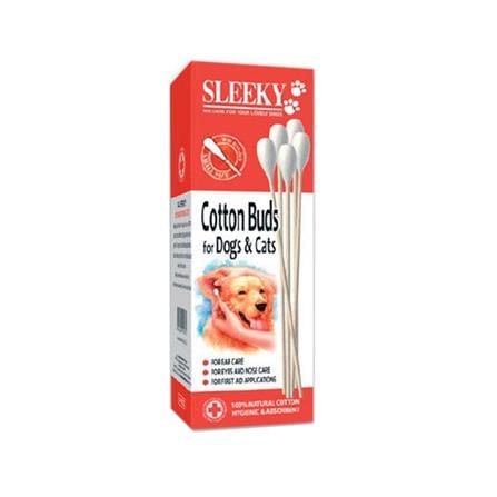 สำลีก้านสำหรับสุนัขและแมว SLEEKY SMALL 50 ชิ้น/กล่อง