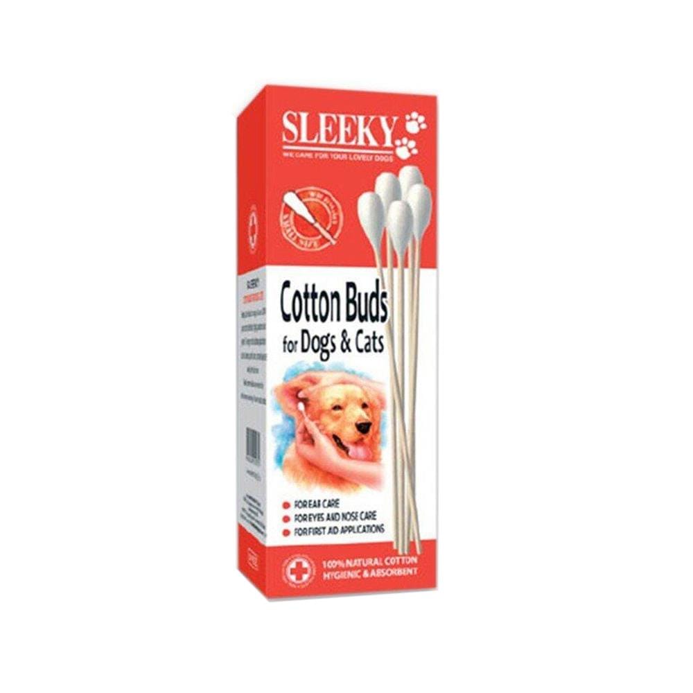 สำลีก้านสำหรับสุนัขและแมว SLEEKY MEDIUM 50 ก้าน/กล่อง