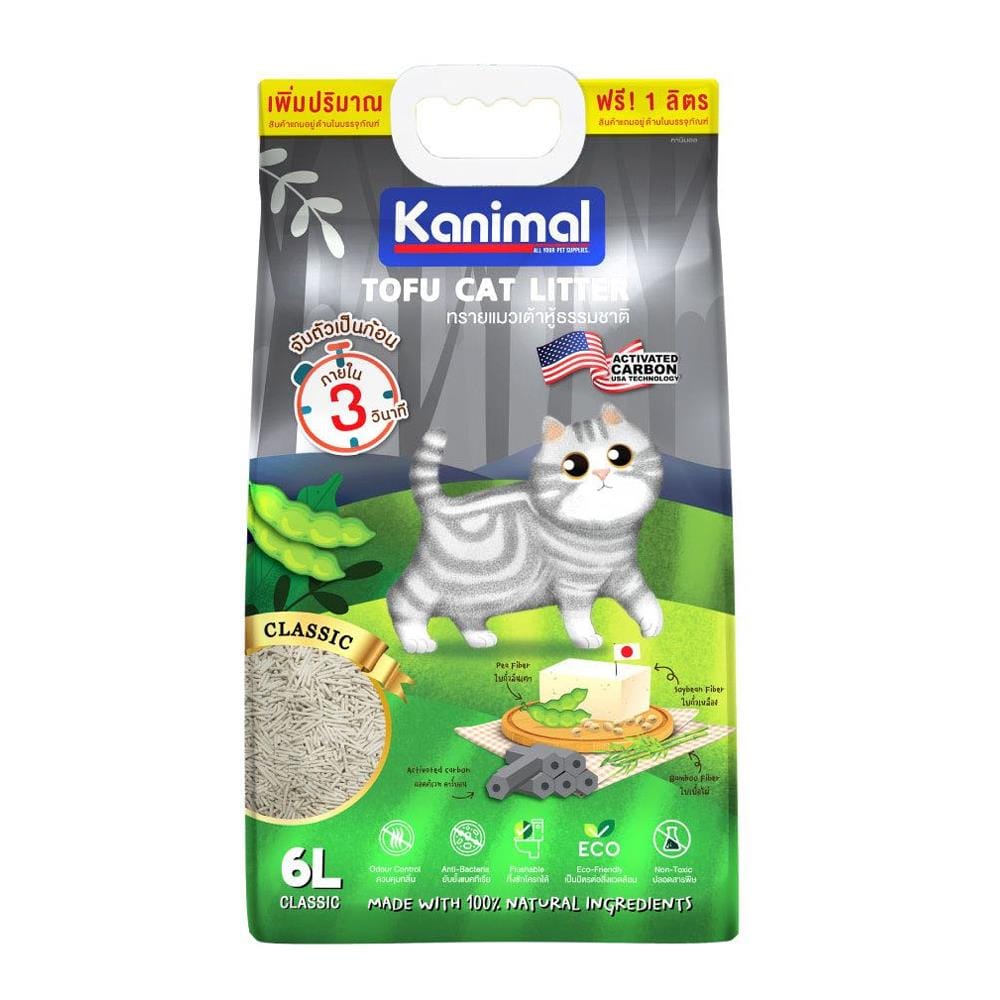 ทรายแมวเต้าหู้ KANIMAL TOFU LITTER CLASSIC 6 ลิตร