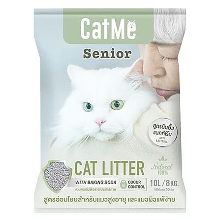 ทรายแมวภูเขาไฟ CATME สูตรยับยั้งแบคทีเรีย สำหรับแมวสูงวัย 10 ลิตร_0