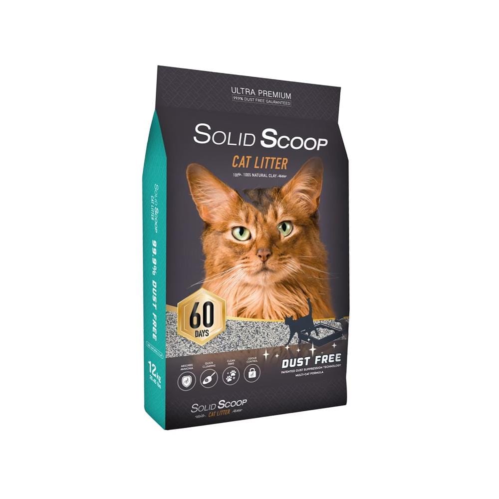 ทรายแมวภูเขาไฟ SOLID SCOOP DUST FREE 15 ลิตร