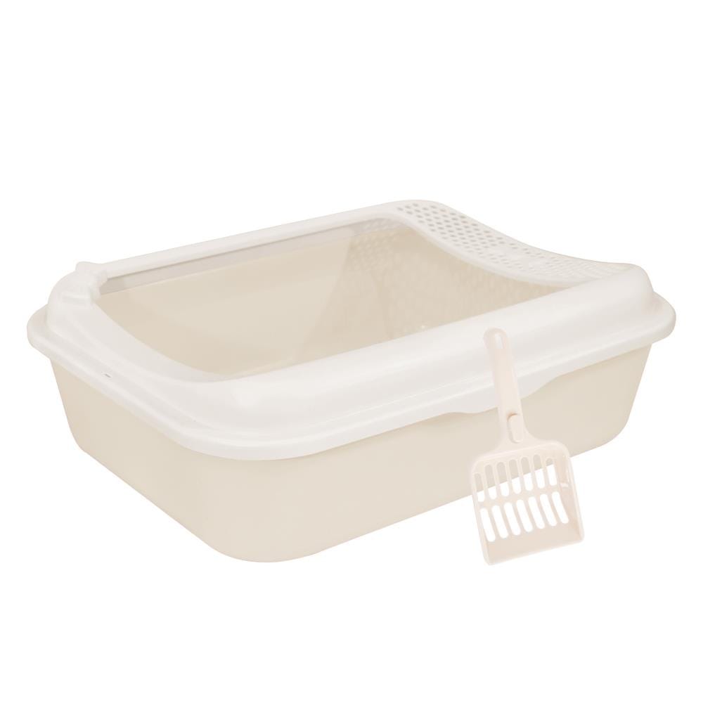 ห้องน้ำแมว KANIMAL 48.5X47.5X16 ซม. สีครีม