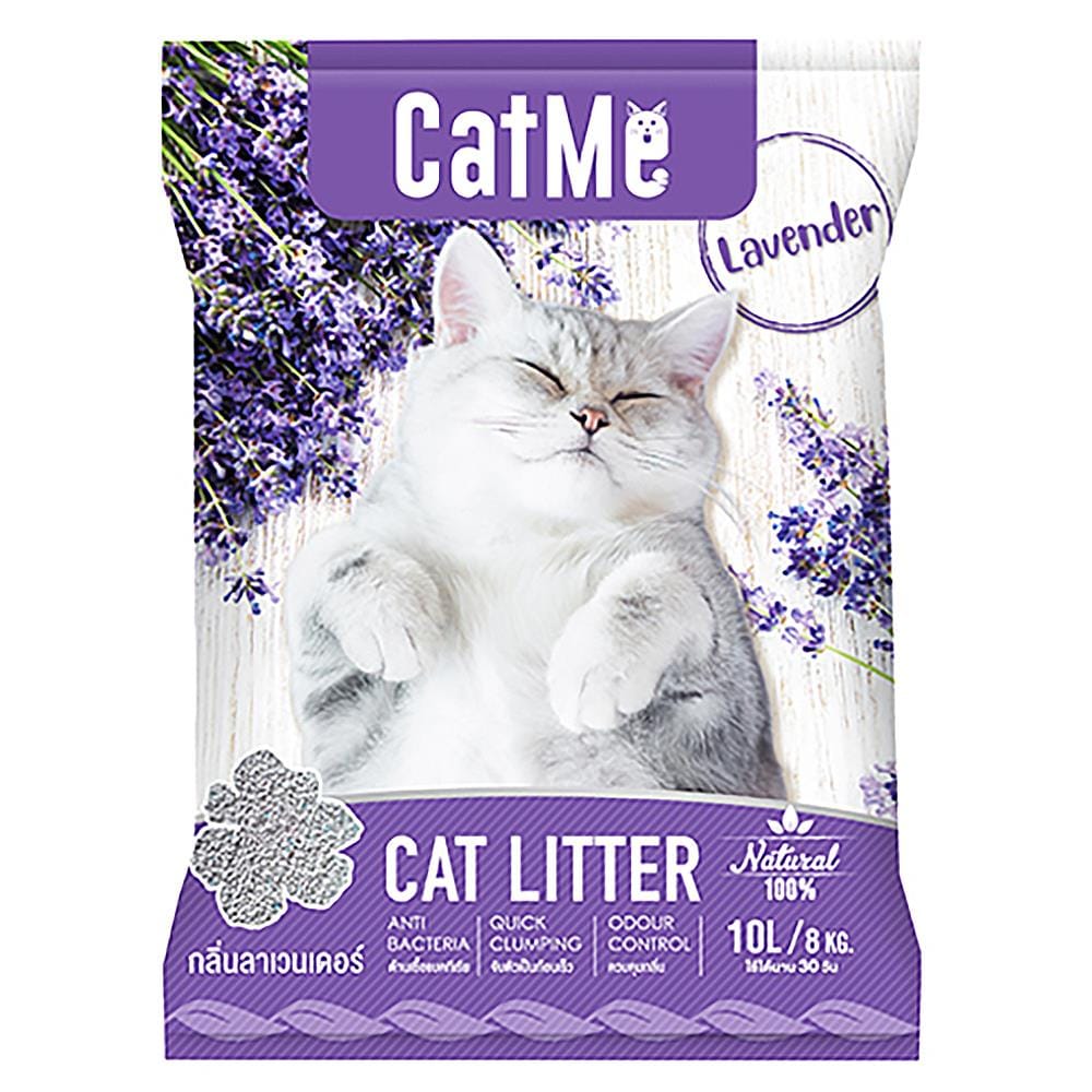 ทรายแมวภูเขาไฟ CATME กลิ่น LAVENDER 10 ลิตร