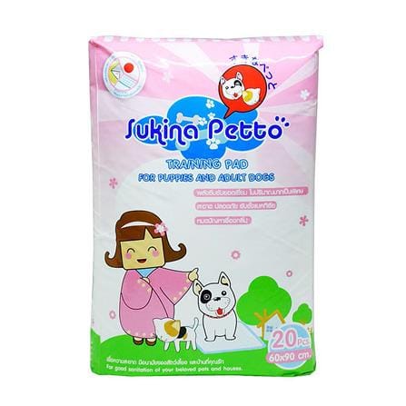 แผ่นรองฉี่สุนัขและแมว SUKINA PETTO 60X90 ซม. 20 แผ่น_0