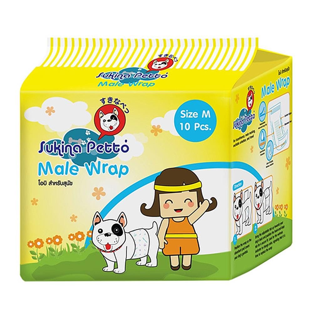 โอบิสุนัข SUKINA PETTO SIZE M 10 ชิ้น