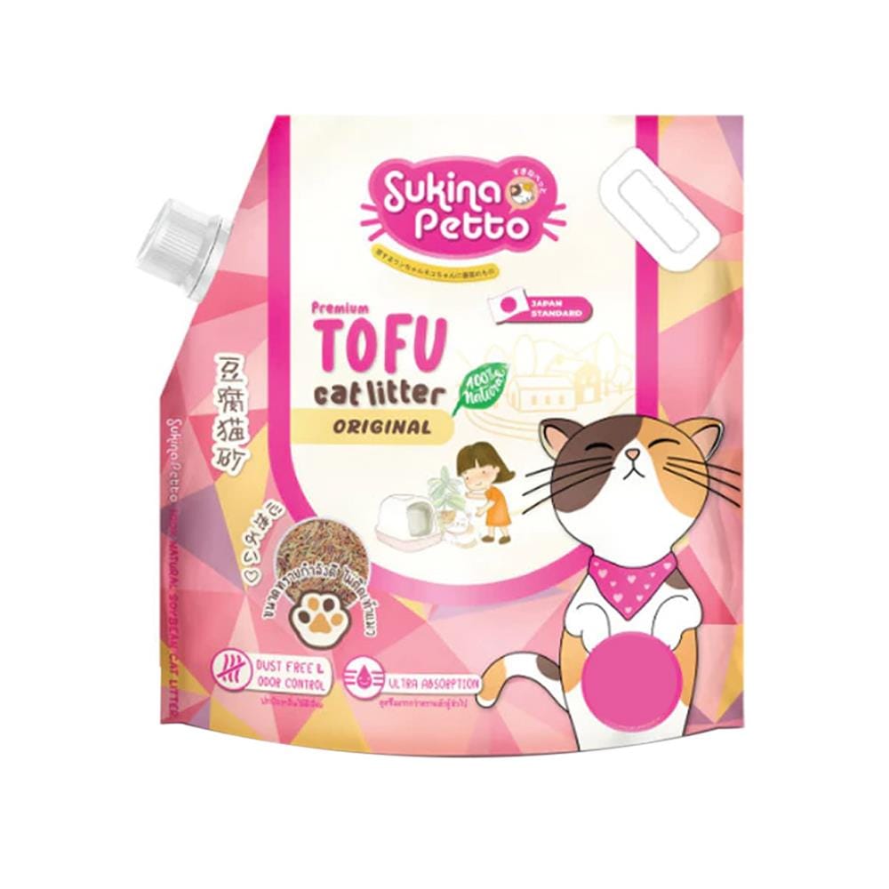 ทรายแมวเต้าหู้ SUKINA PETTO TOFU LITTER ORIGINAL 7 ลิตร