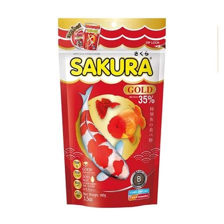 อาหารปลา SAKURA GOLD B 100 ก._0