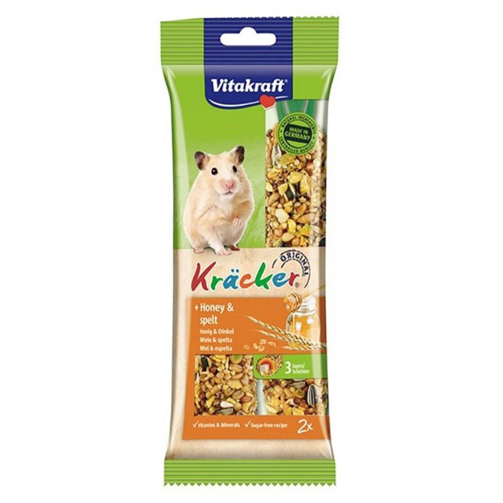 ขนมหนูแฮมเตอร์ VITAKRAFT KRACKER HONEY AND SPELT 112 ก.