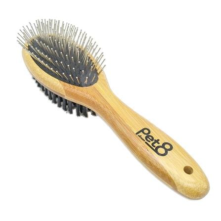 หวีแปรงขนสัตว์เลี้ยง PET8 BAMBOO DOUBLE SIDE BRUSH 22X6 ไซซ์ L