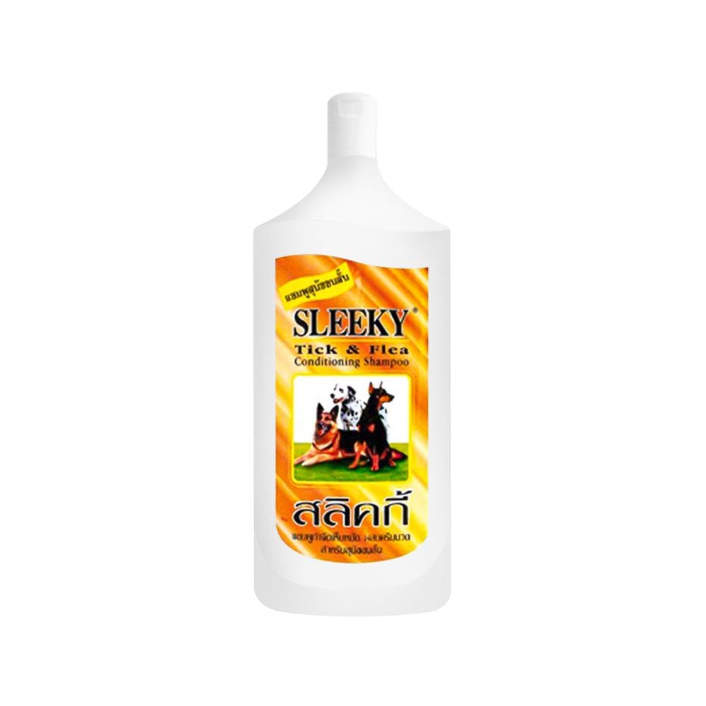 แชมพูสุนัขผสมครีมนวด SLEEKY TICK AND FLEA 350 ซีซี