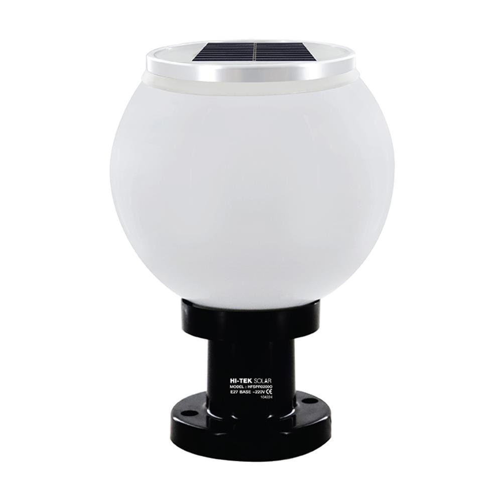 ไฟหัวเสา SOLAR HI-TEK HFSPR0250O 3 วัตต์ เดย์ไลท์/วอร์มไวท์ 8 นิ้ว สีขาว