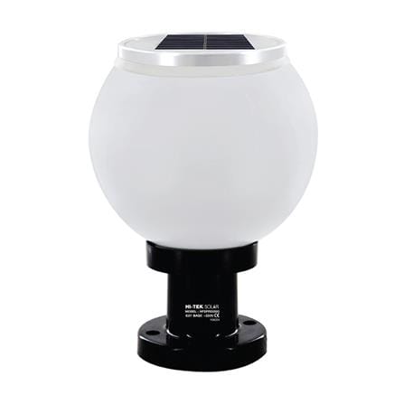 ไฟหัวเสา SOLAR HI-TEK HFSPR0250O 3 วัตต์ เดย์ไลท์/วอร์มไวท์ 8 นิ้ว สีขาว
