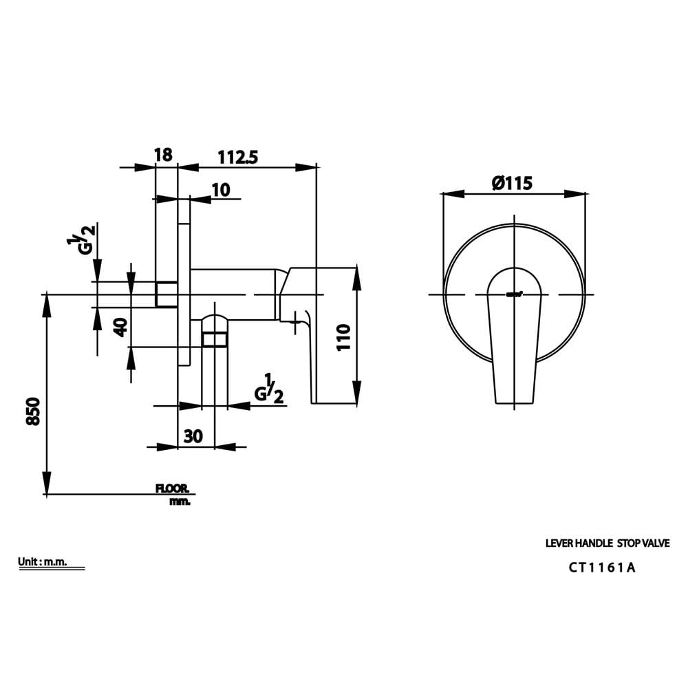 วาล์วฝักบัว COTTO CT1161A