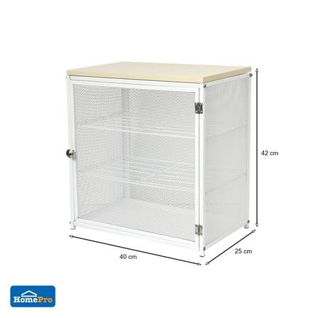 ตู้เก็บเครื่องปรุง 3 ชั้น พร้อมท็อปไม้ KECH สีขาว_7