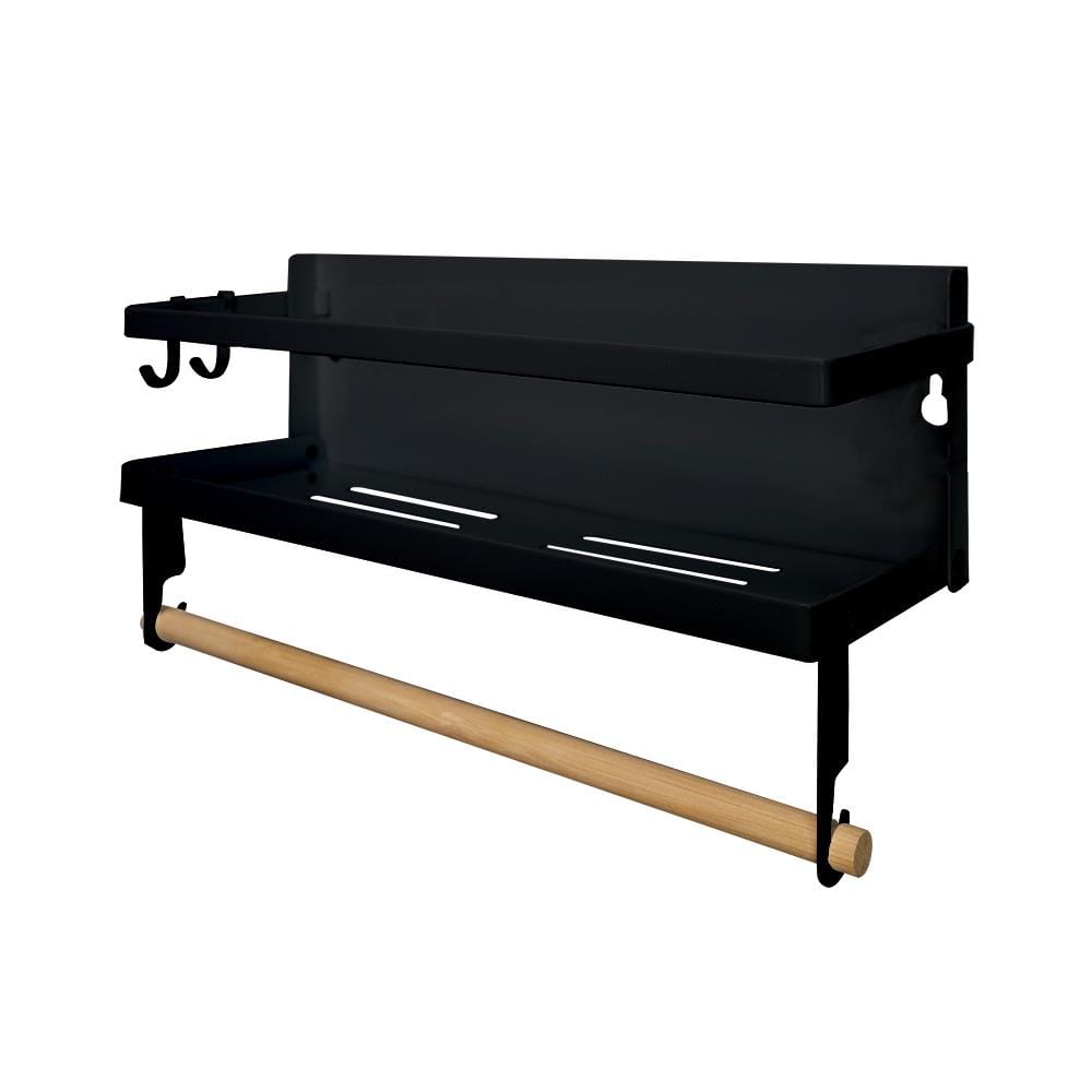 ชั้นวางของแม่เหล็กติดตู้เย็น KECH 31X11.3X16.7 ซม. ไซซ์ S สีดำ
