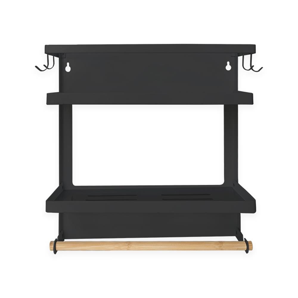 ชั้นวางของแม่เหล็กติดตู้เย็น KECH 31X11.3X31 ซม. ไซซ์ M สีดำ